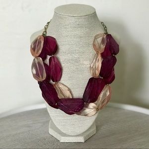 ⬇️ PRICE DROP! Pink Jewel Gold Necklace